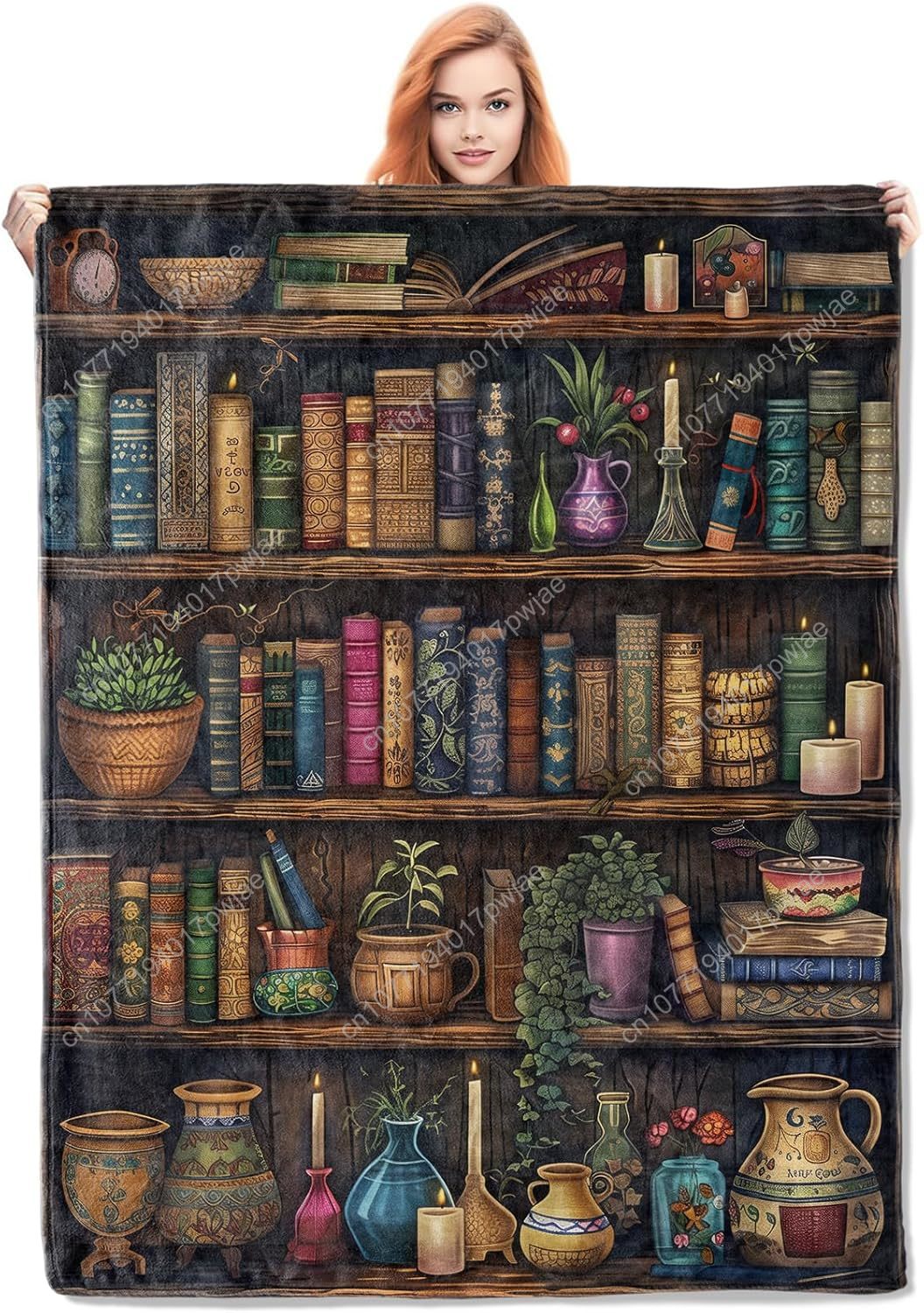 Home Textiles Throw - Cobertor de estante vintage para leitura,