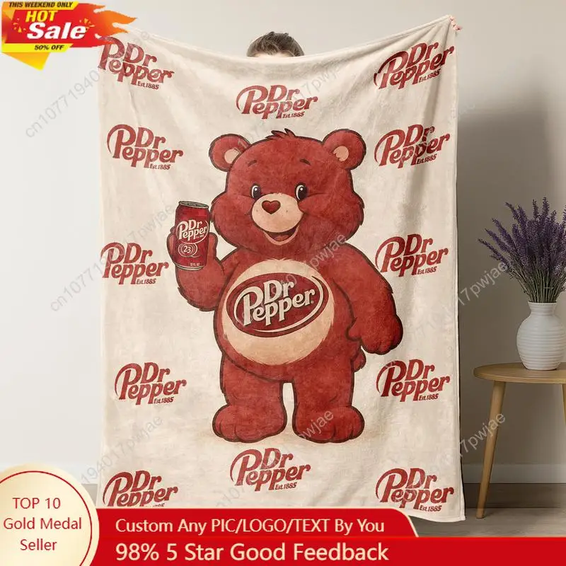 Home Textiles Throw - Dr pimenta urso flanela lance cobertor