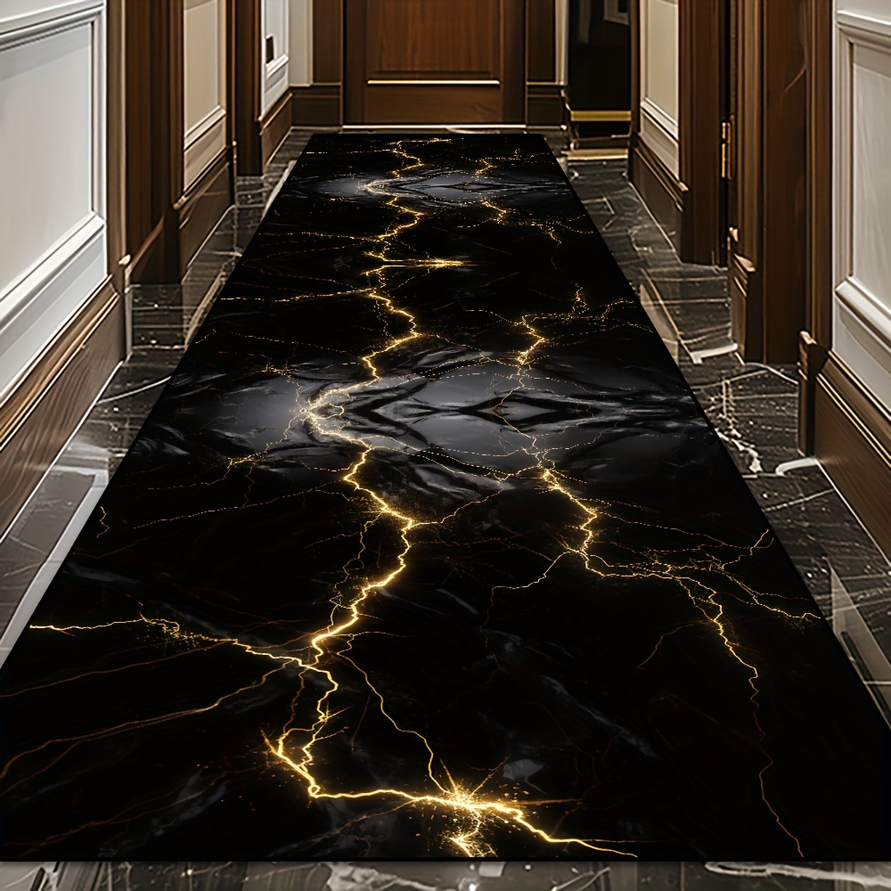 Home Textiles Luxury - Tapete de Luxo Leve VIKAMA Preto