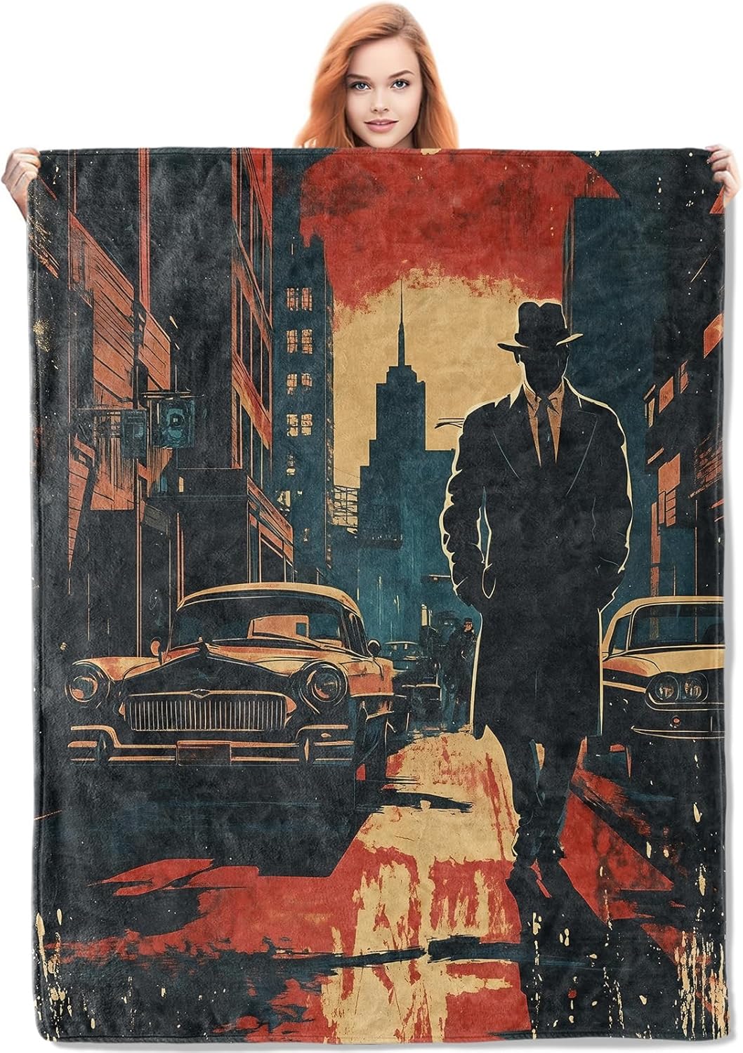 Home Textiles Throw - Noir detetive cobertor presentes para mulheres