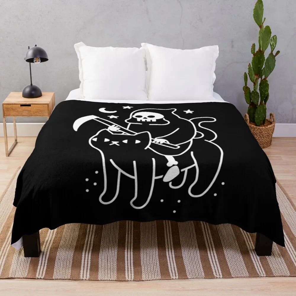 Home Textiles Luxury - Death Rides A Black Cat Throw