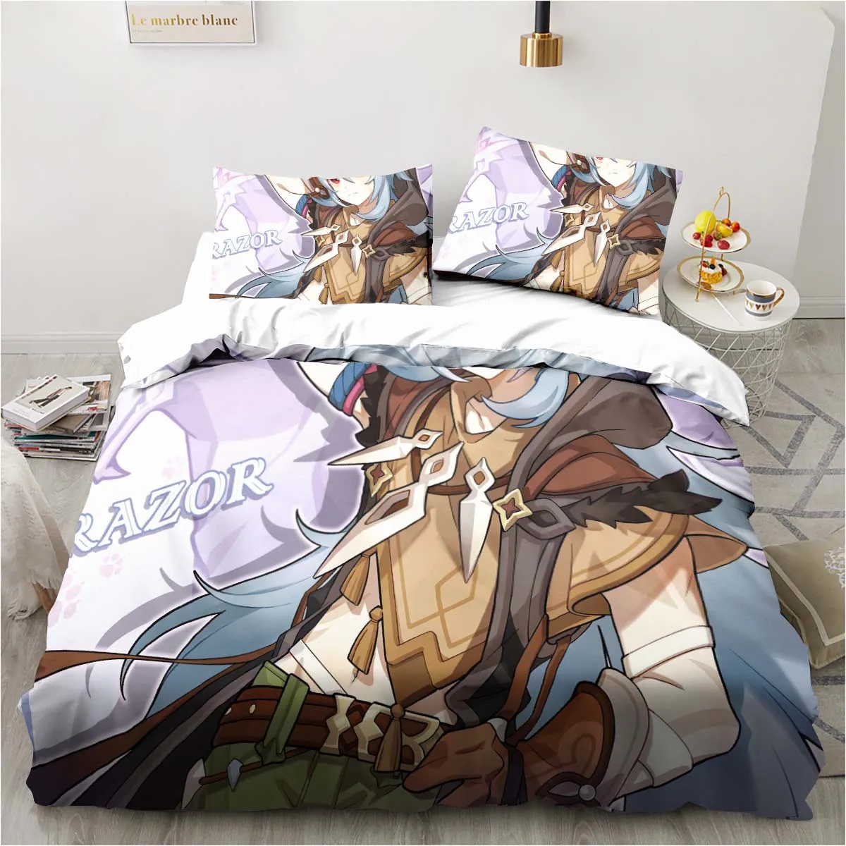 Anime dos desenhos animados ge - Linen Duvet Cover avaliação e preço