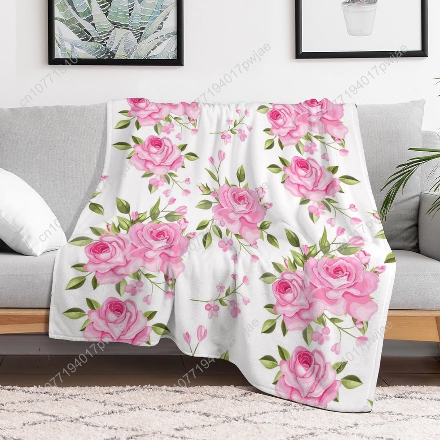 Flor rosa lance cobertor decor - Home Textiles Throw avaliação e preço