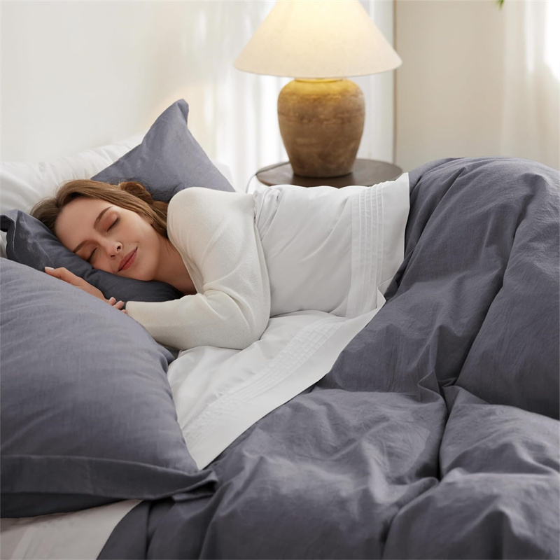 Conjunto de Cama de Algodão La - Linen Duvet Cover avaliação e preço