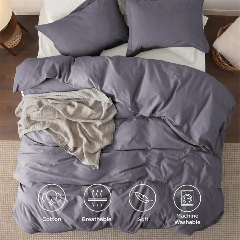 Conjunto de Cama de Algodão La - Linen Duvet Cover avaliação e preço