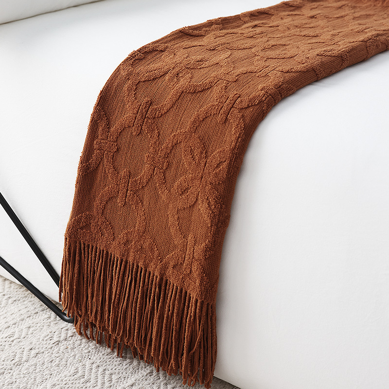 Corredor de cama de malha nórd - Home Textiles Throw avaliação e preço