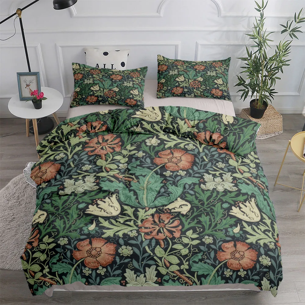 William morris neoclássico flo - Linen Duvet Cover avaliação e preço