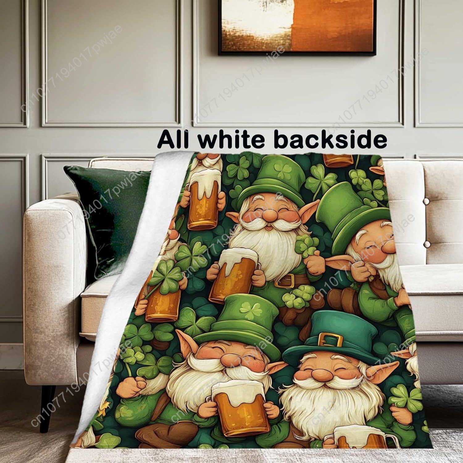 Cobertor de gnomo do dia de Sã - Home Textiles Throw avaliação e preço