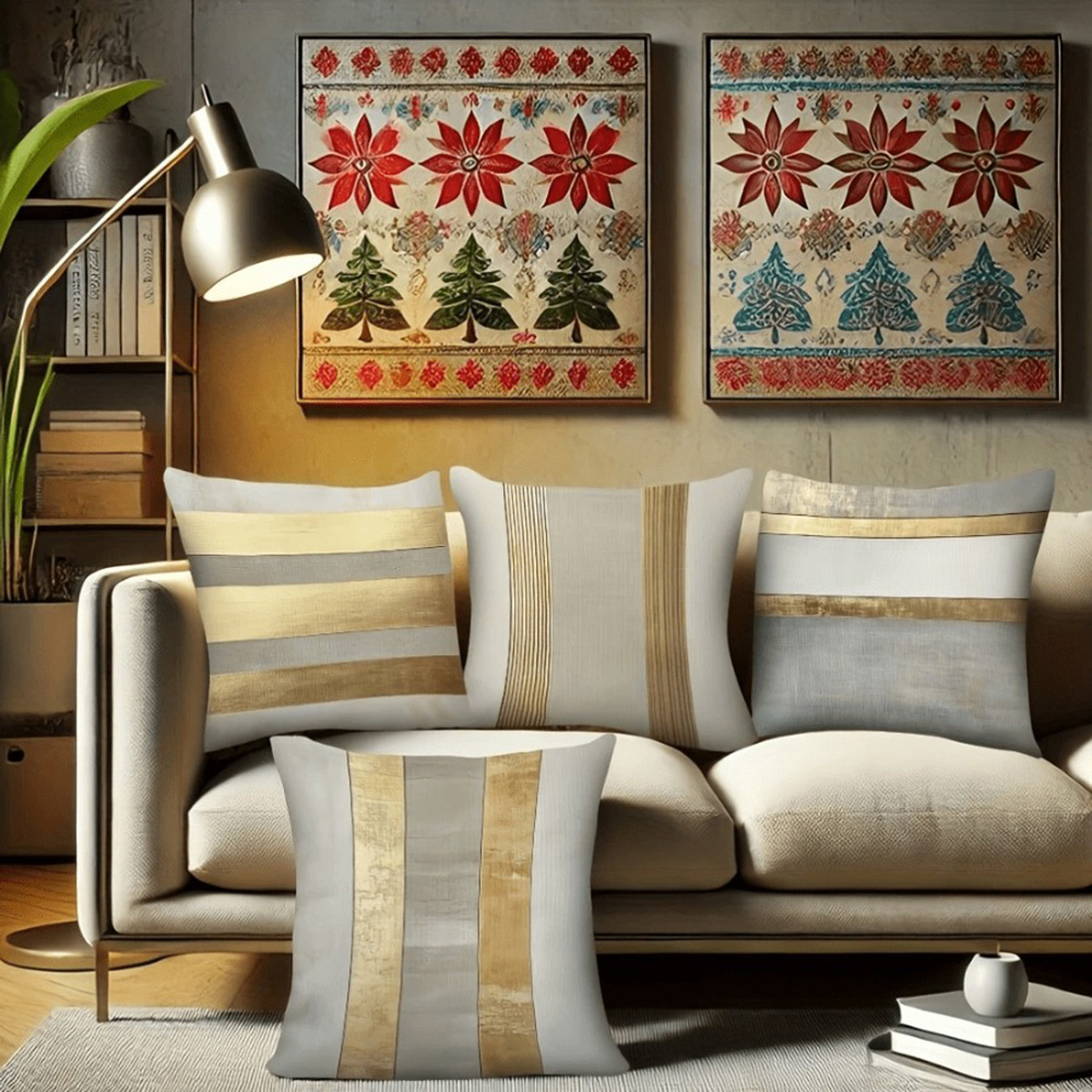 Capas de almofada listradas em - Home Textiles Luxury avaliação e preço