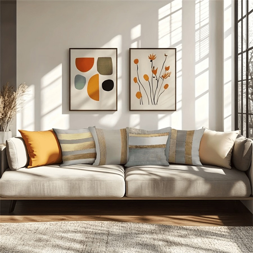 Capas de almofada listradas em - Home Textiles Luxury avaliação e preço