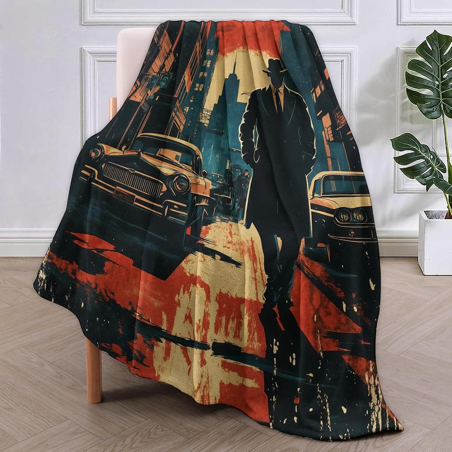 Noir detetive cobertor present - Home Textiles Throw avaliação e preço
