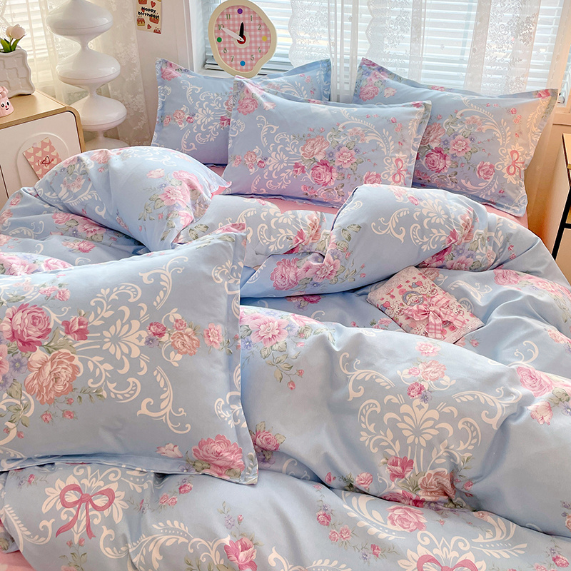 Conjunto de Cama Pastoral de 4 - Linen Duvet Cover avaliação e preço