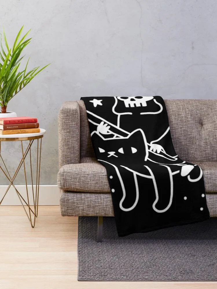 Death Rides A Black Cat Throw  - Home Textiles Luxury avaliação e preço