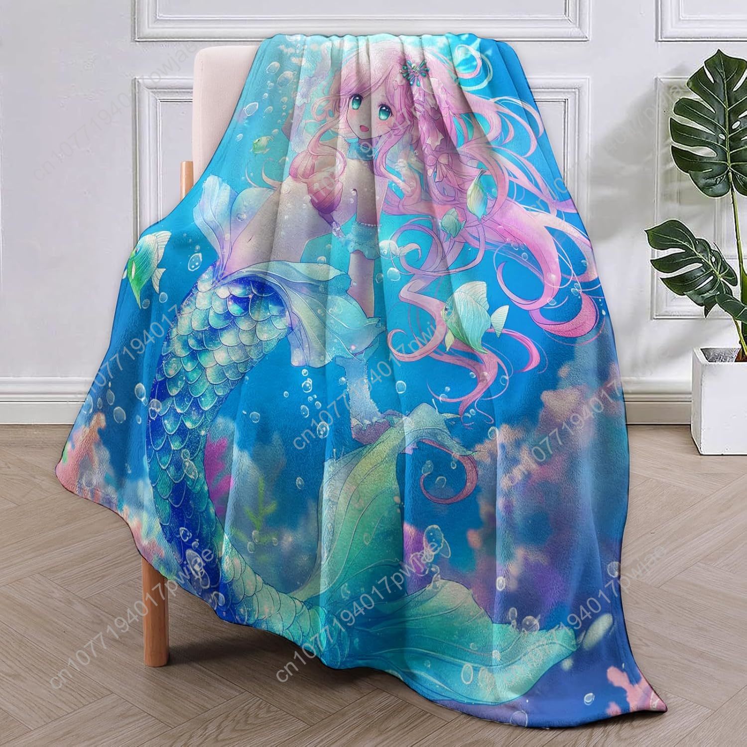 Bonito sereia cobertor dos des - Home Textiles Throw avaliação e preço