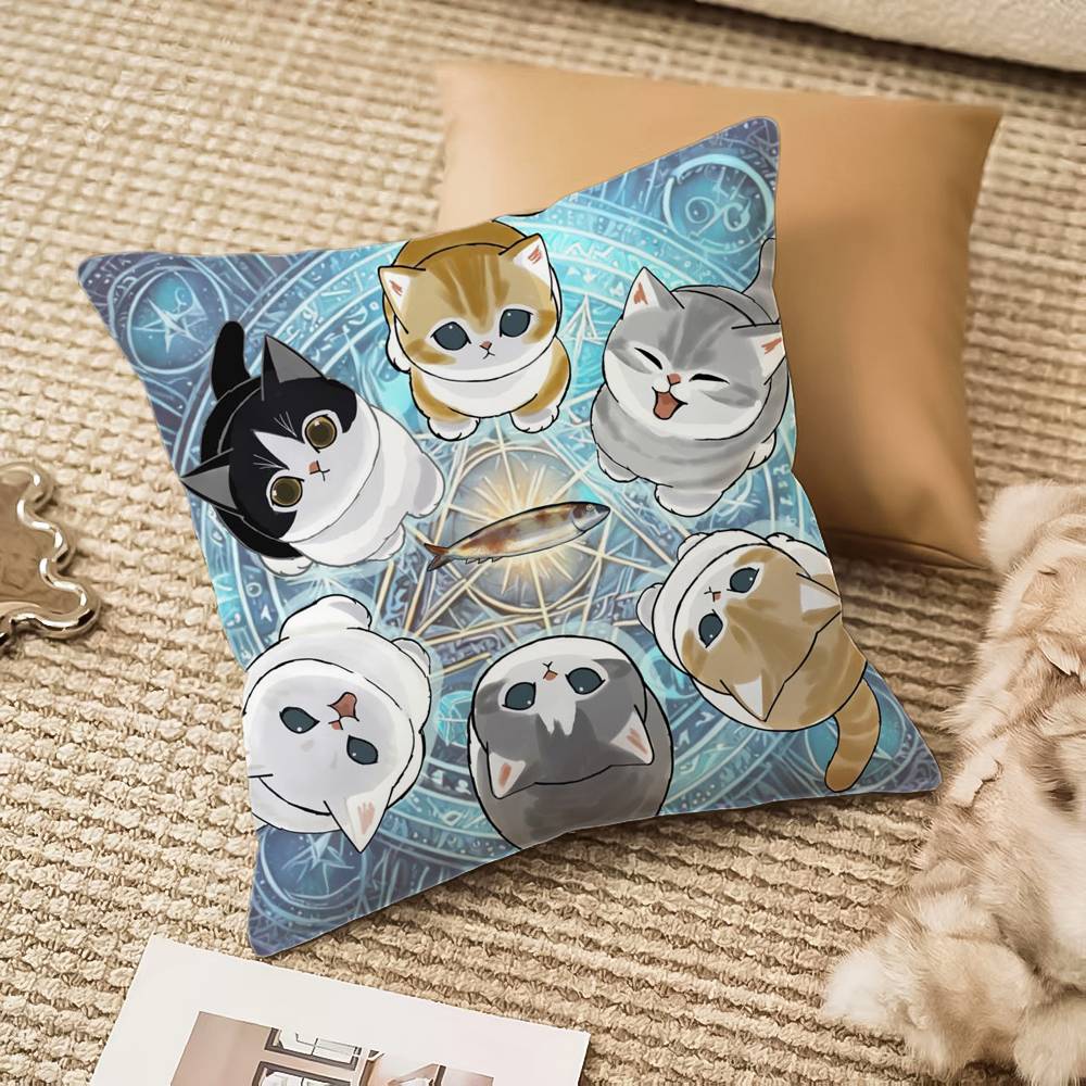 Luxo bonito mofusand gato fron - Home Textiles Luxury avaliação e preço