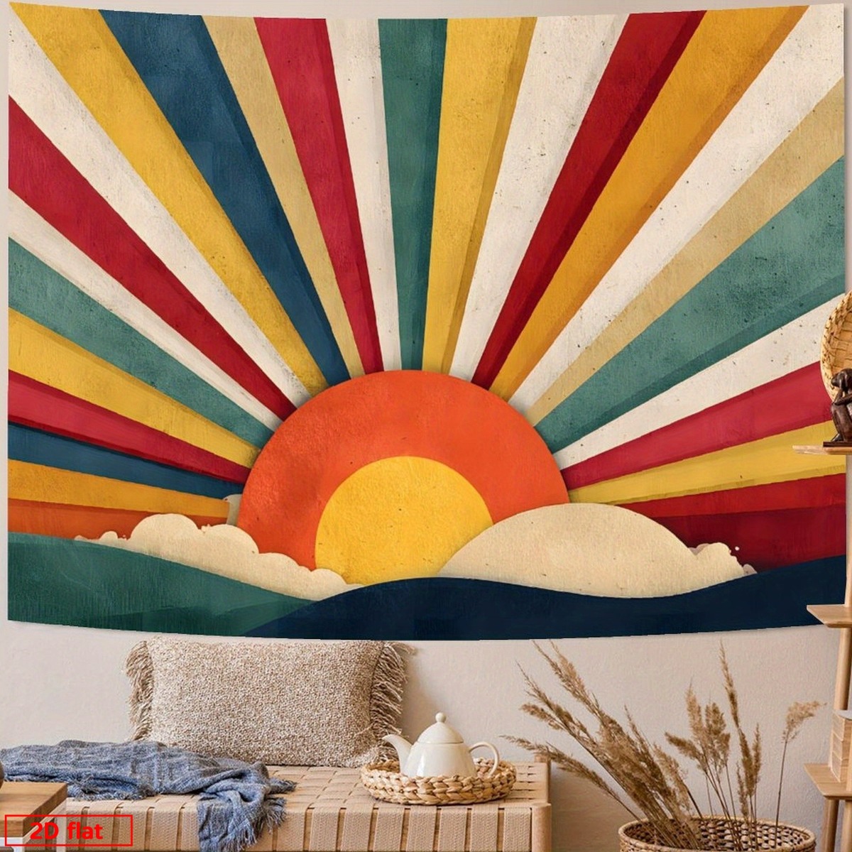 Tapeçaria Boho Sunburst Retro  - Sunrise Home Textiles & Apparel avaliação e preço