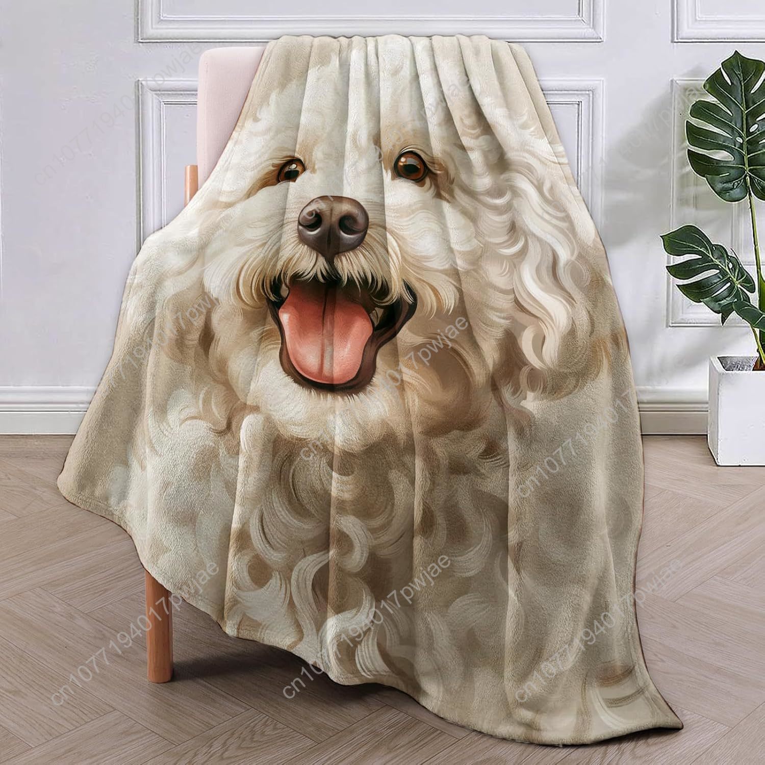 Cobertor de retrato de poodle  - Home Textiles Throw avaliação e preço
