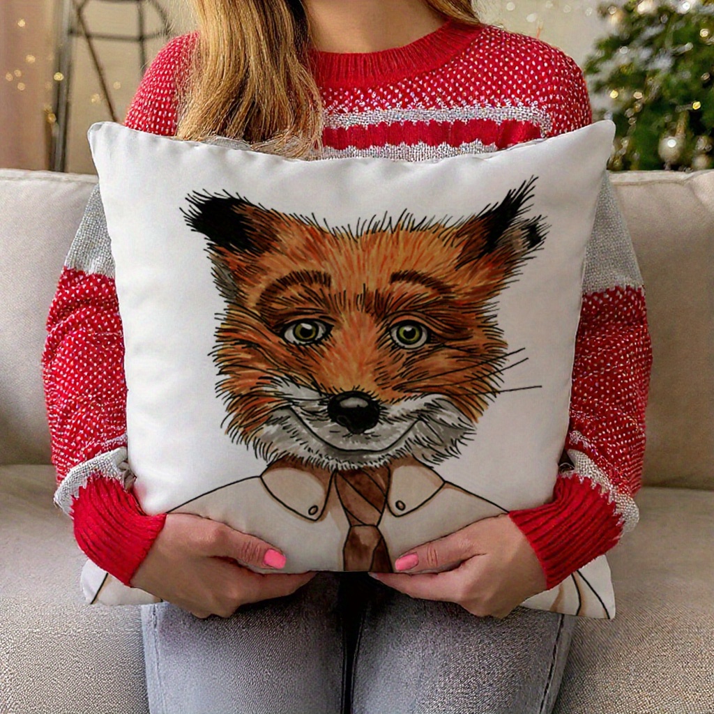 1pc Capa de Almofada Mr. Fox T - Pillow Insert 18X18 avaliação e preço