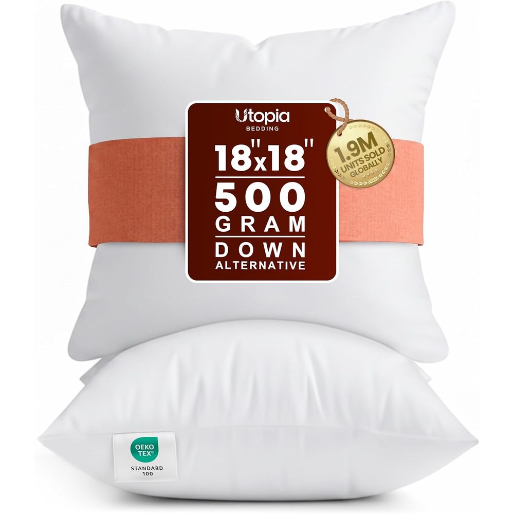 Par de Almofadas Brancas 18x18 - Pillow Insert 18X18 avaliação e preço